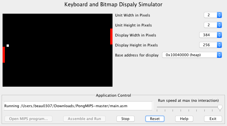 PongMIPS Screenshots